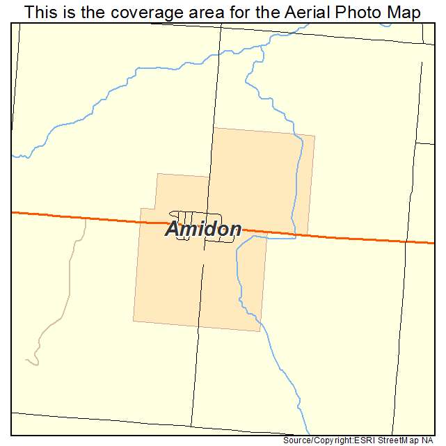 Amidon, ND location map 