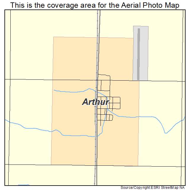 Arthur, ND location map 