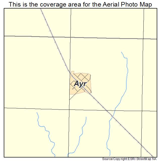 Ayr, ND location map 