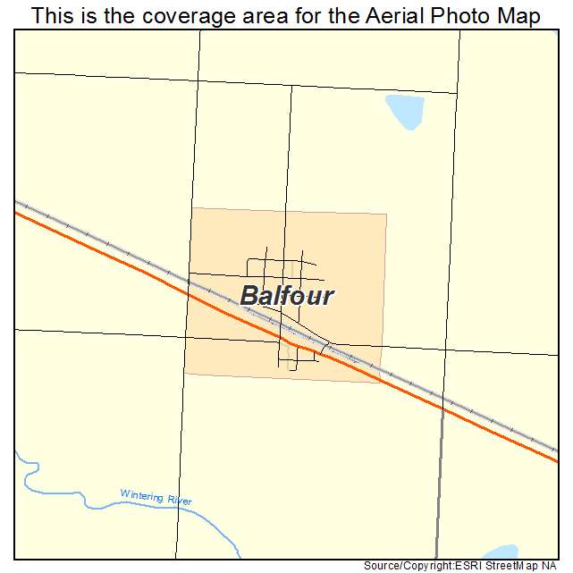 Balfour, ND location map 