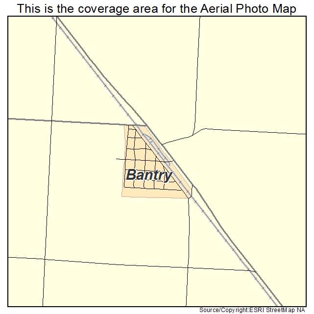 Bantry, ND location map 
