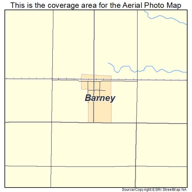 Barney, ND location map 