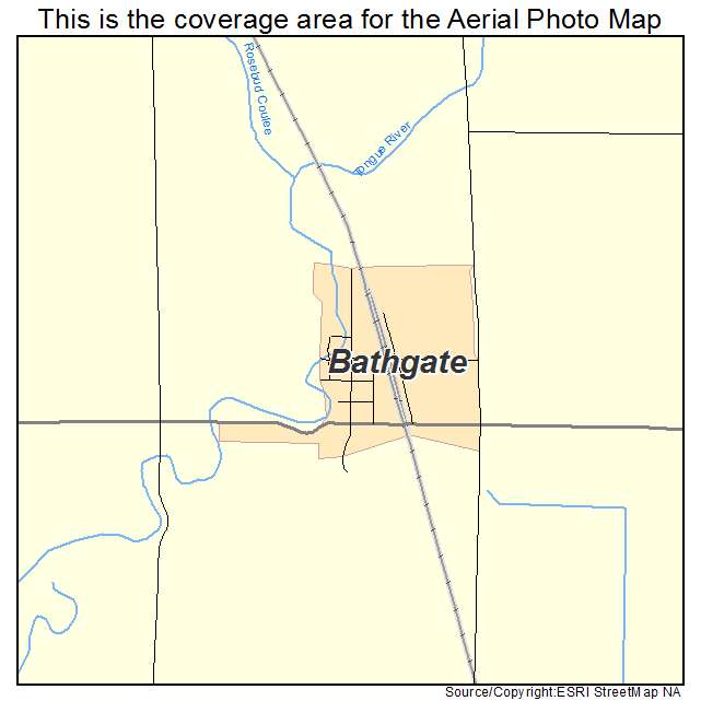 Bathgate, ND location map 