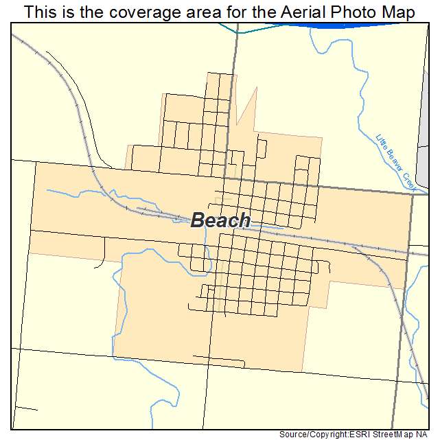 Beach, ND location map 