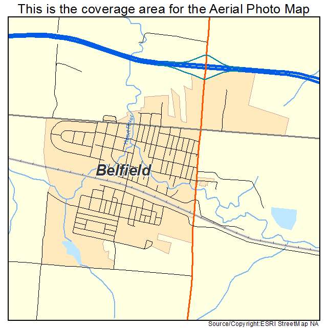 Belfield, ND location map 