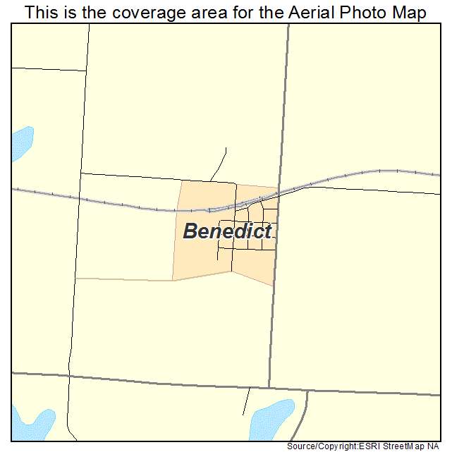 Benedict, ND location map 
