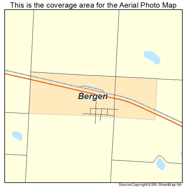 Bergen, ND location map 
