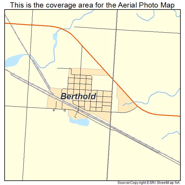 Berthold, ND location map 