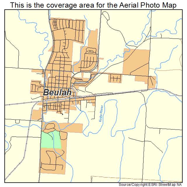 Beulah, ND location map 
