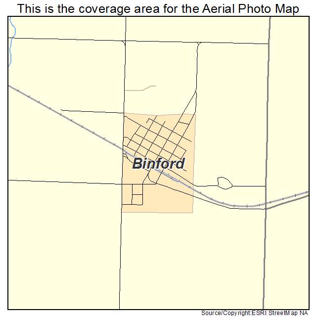 Binford, ND location map 