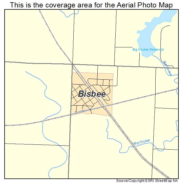Bisbee, ND location map 