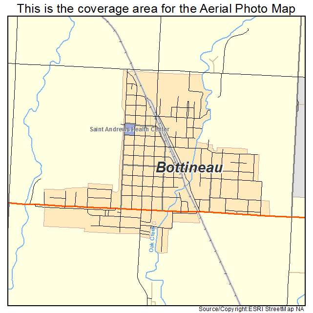 Bottineau, ND location map 