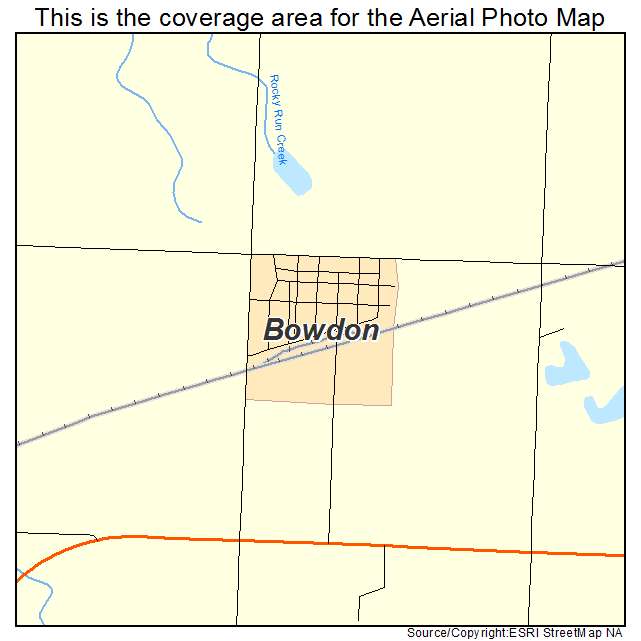 Bowdon, ND location map 