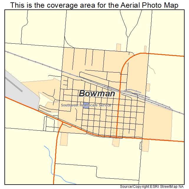 Bowman, ND location map 