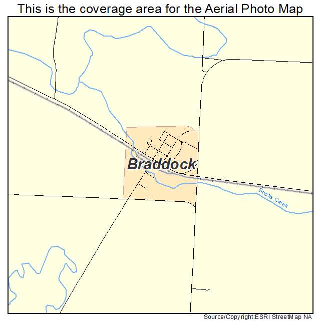 Braddock, ND location map 