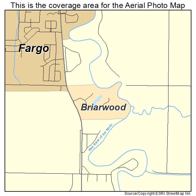 Briarwood, ND location map 