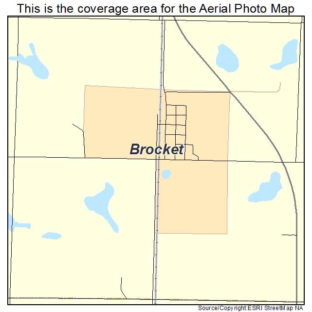 Brocket, ND location map 
