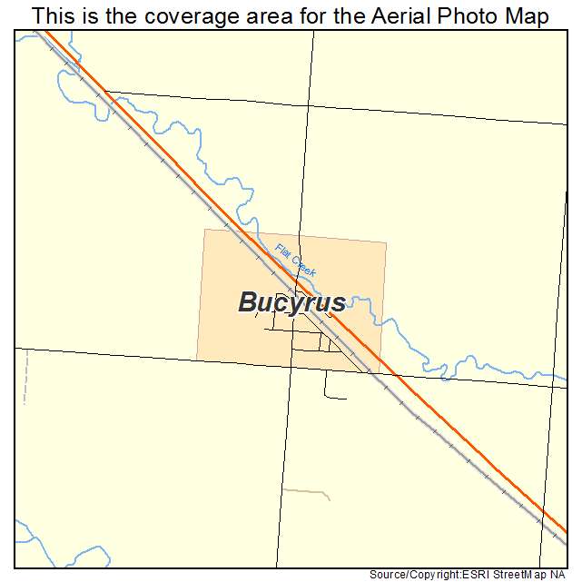 Bucyrus, ND location map 