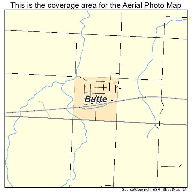 Butte, ND location map 