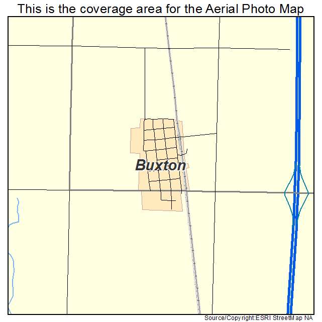 Buxton, ND location map 