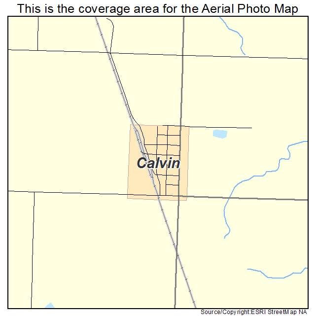 Calvin, ND location map 