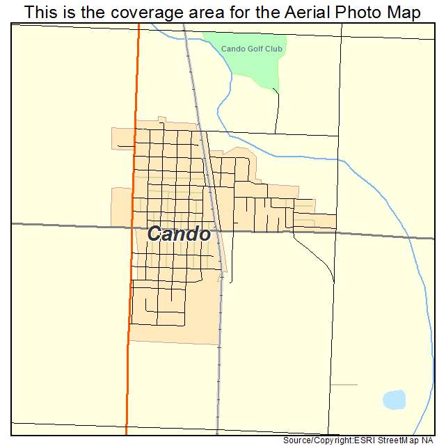 Cando, ND location map 
