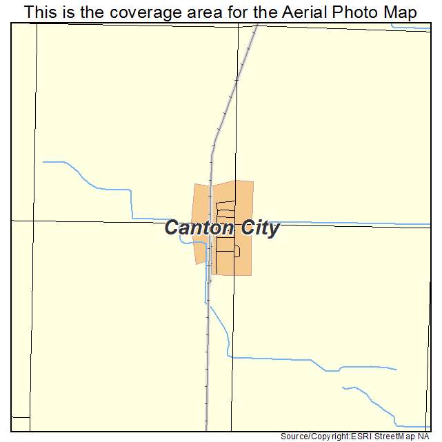 Canton City, ND location map 