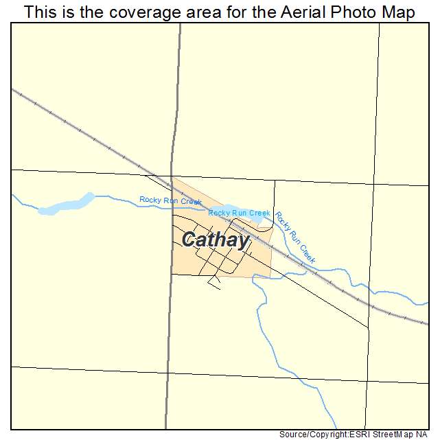 Cathay, ND location map 