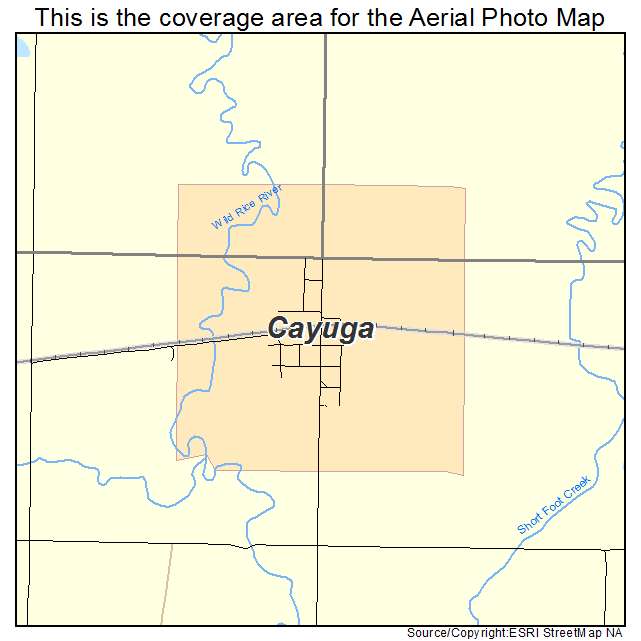 Cayuga, ND location map 