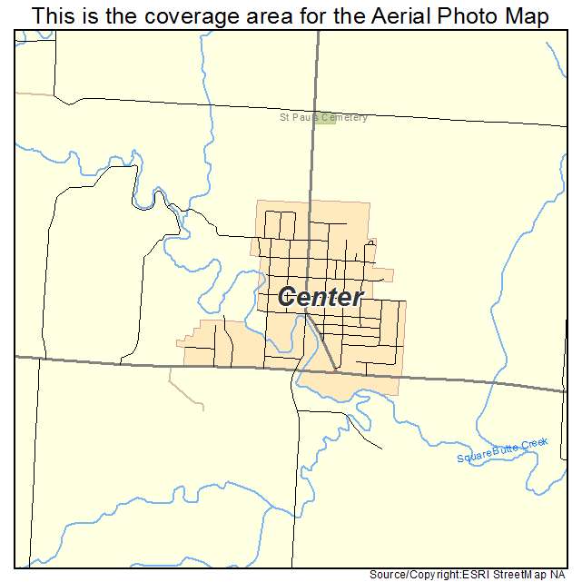 Center, ND location map 