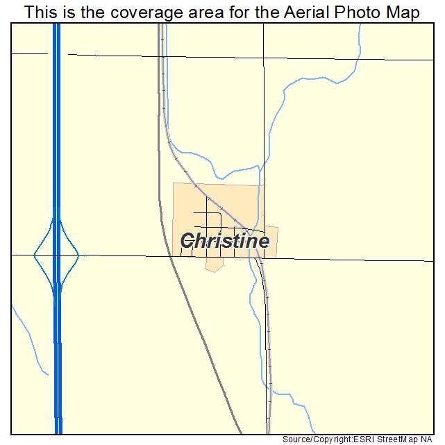 Christine, ND location map 