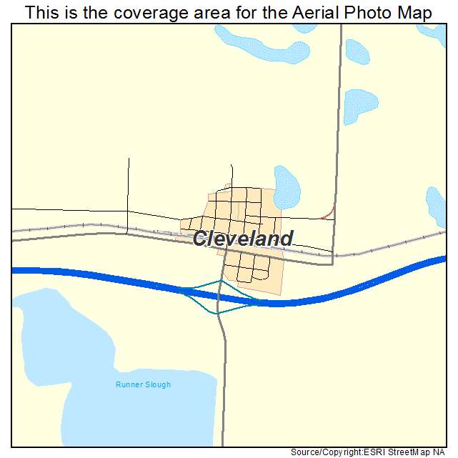 Cleveland, ND location map 
