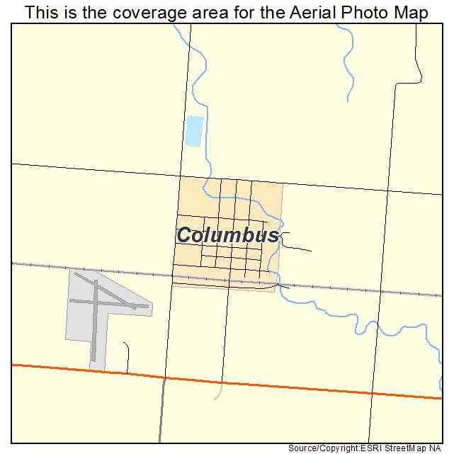 Columbus, ND location map 