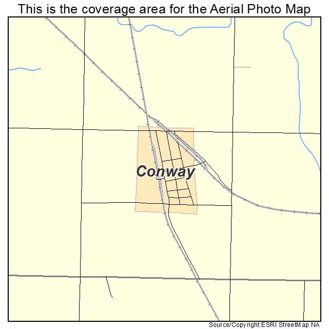 Conway, ND location map 