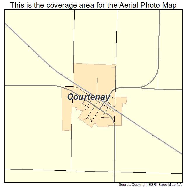 Courtenay, ND location map 