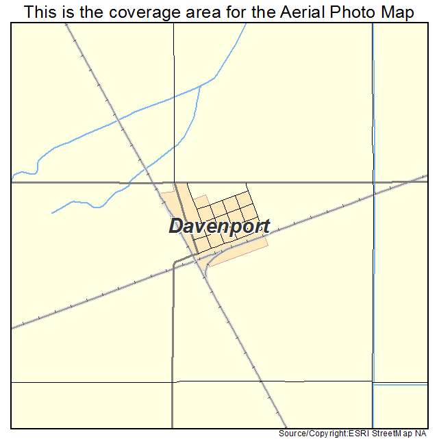 Davenport, ND location map 