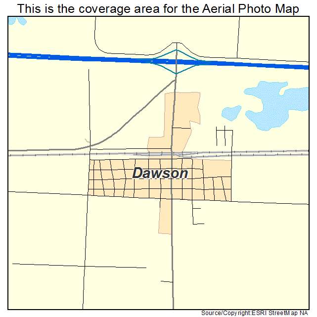 Dawson, ND location map 