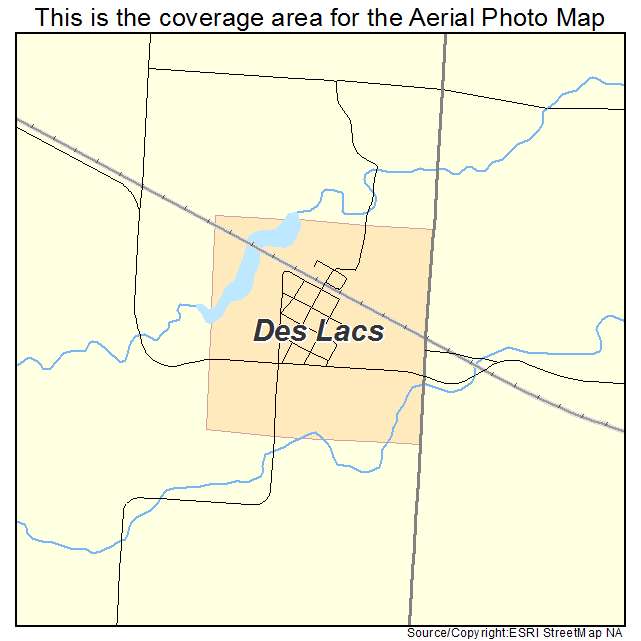 Des Lacs, ND location map 