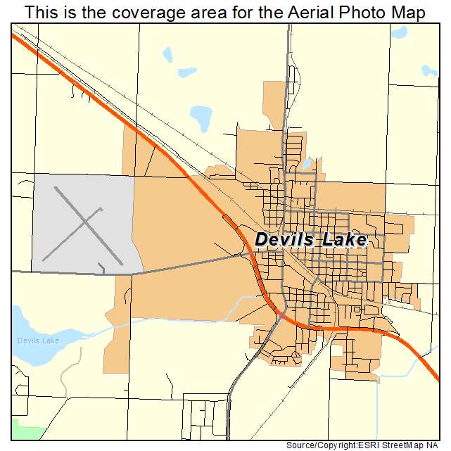 Devils Lake, ND location map 