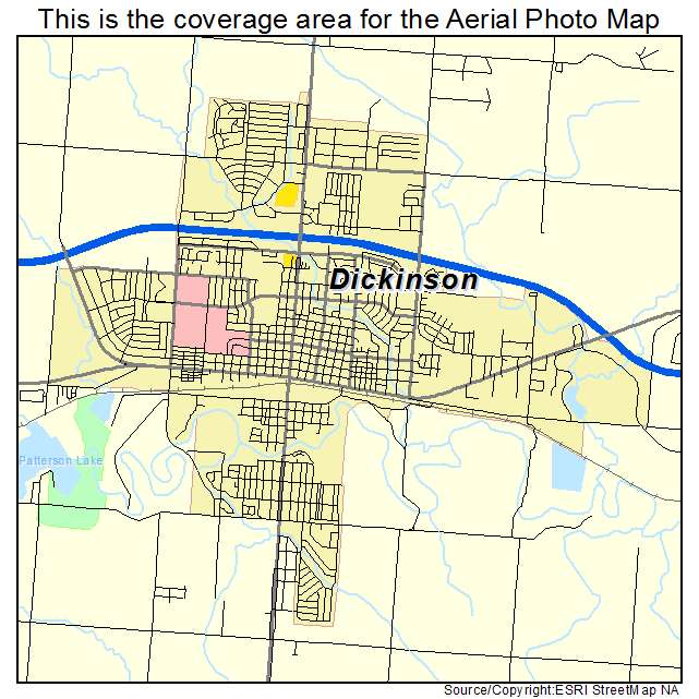 Dickinson, ND location map 
