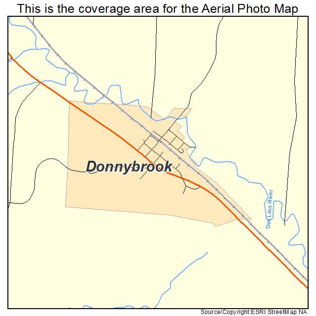 Donnybrook, ND location map 