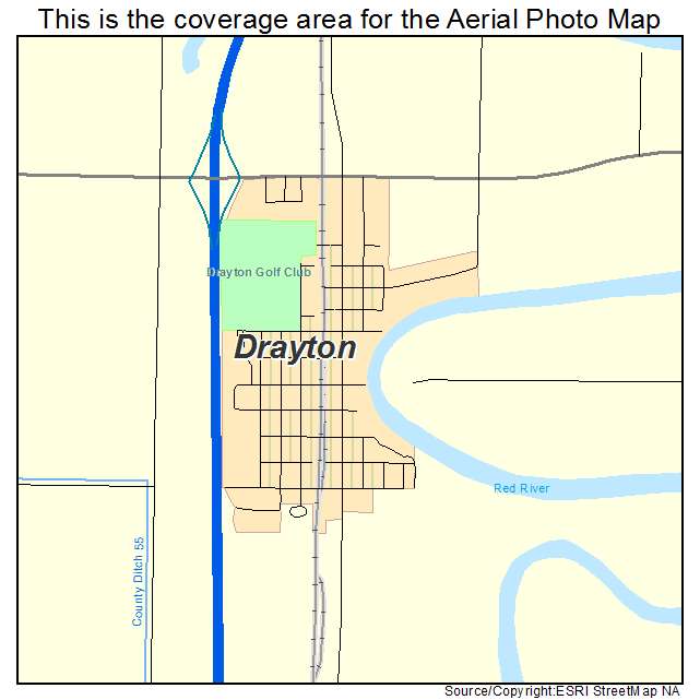 Drayton, ND location map 