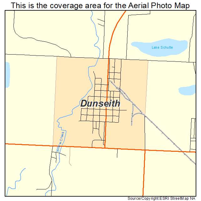 Dunseith, ND location map 