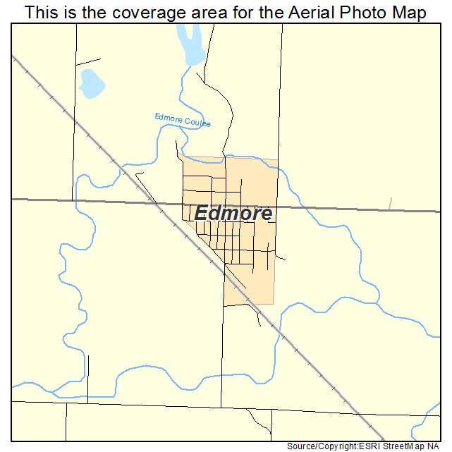 Edmore, ND location map 