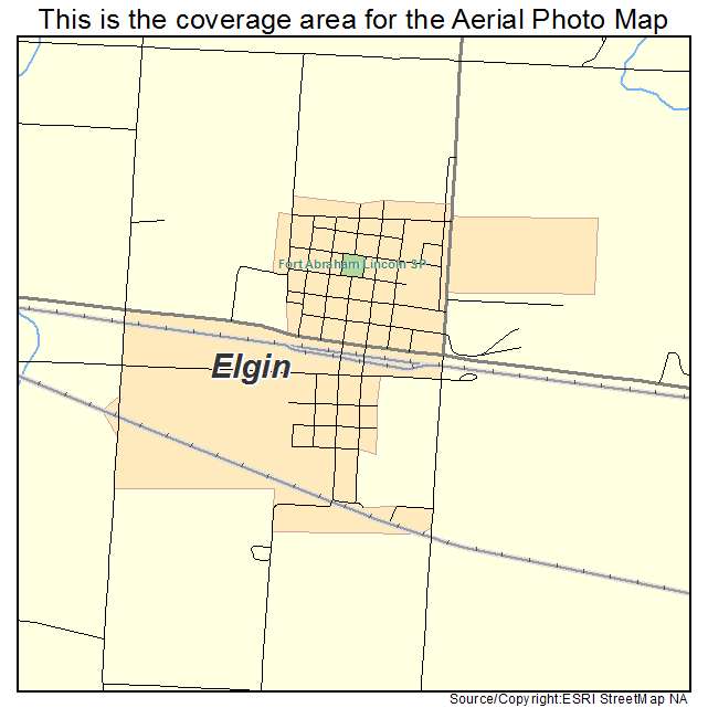 Elgin, ND location map 