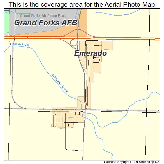 Emerado, ND location map 