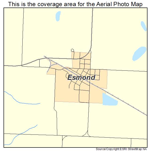 Esmond, ND location map 