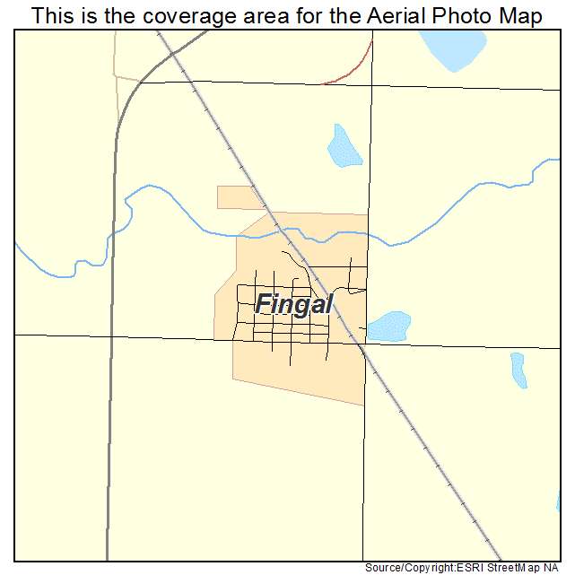 Fingal, ND location map 