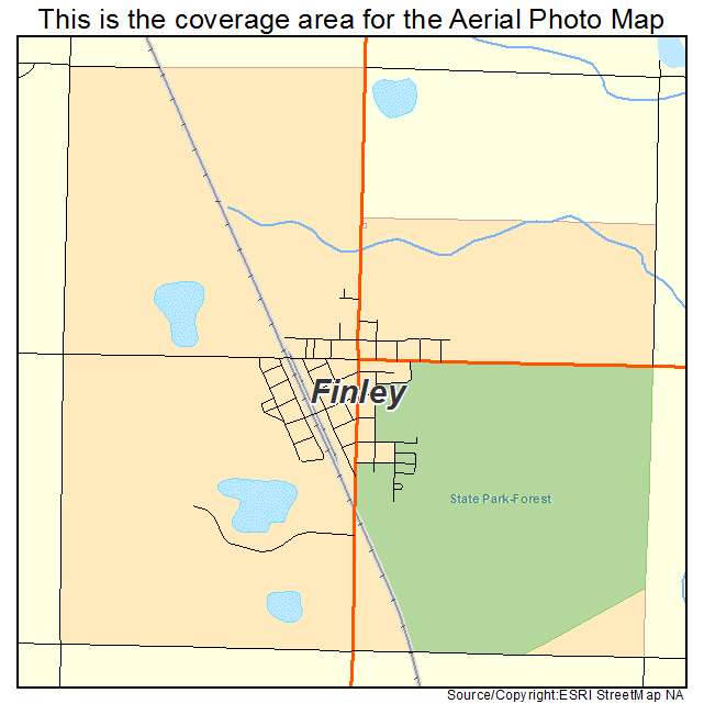 Finley, ND location map 