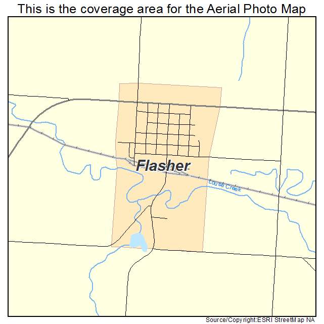 Flasher, ND location map 